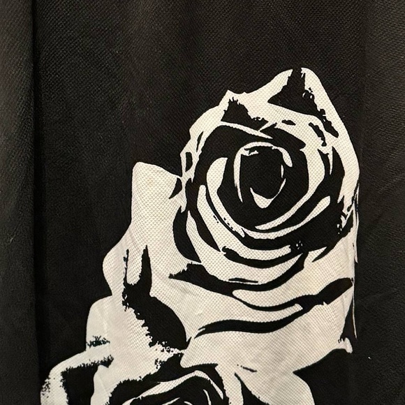 LLE NEW YORK Black Dress with Rose Patterns Size 18 length 40in pit to pit 22in - Picture 4 of 5